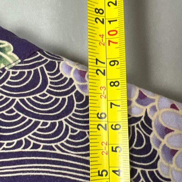 Tapestry Purple Floral Men 2XL Button Up Top - Picture 5 of 6